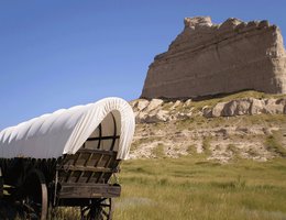 Covered Wagon in Scotts Bluff National Monument, Nebraska