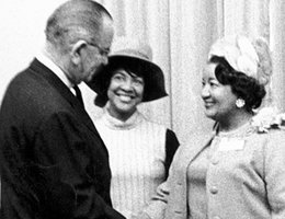 Brown with President Lyndon B. Johnson