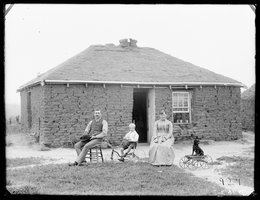Detail of the Harvey M. Pickens family, Ortello Valley, Custer County, Nebraska, 1889
