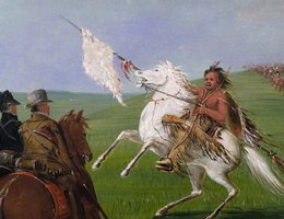 Comanche Meeting the Dragoons 1834-1835 by George Catlin