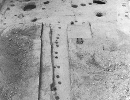 A pithouse floor after excavation