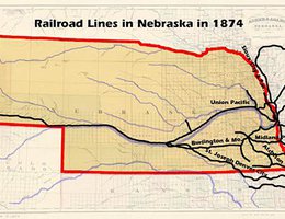 Follow the development of railroads in Nebraska