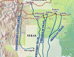 Some Texas Trails, Cow Towns, and Railheads