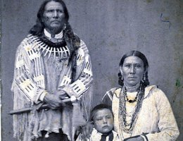 Standing Bear and his family; 1903, several years after the trial