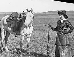 Rancher Sadie Austin in Cherry County, Nebraska, 1900