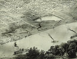 Omaha Riverfront, 1868