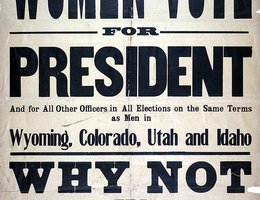 Poster for voting rights for women in Nebraska