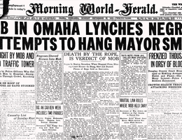 World Herald headline after the 1919 riot