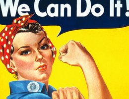 "We Can Do It!" by J. Howard Miller produced for the War Production Co-Ordinating Committee
