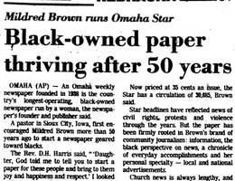 "Lincoln Journal" story on Mildred in 1989