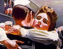 World War II U.S. Recruiting Poster by John Falter: "Bring him home sooner . . . Join the WAVES"