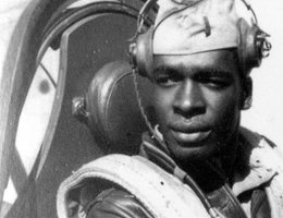 Lt. Col. Paul Adams in P40 plane, 1940s