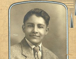 B. (Baldomero) Nick Garcia’s high school graduation picture, circa 1940s. Later, Garcia was Staff Sergeant, 1st Marine Division, and a resident of Lincoln, NE.
