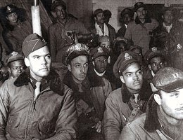 Tuskegee mission briefing during WWII