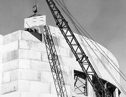 Construction of the Nebraska State Historical Society building, 1952