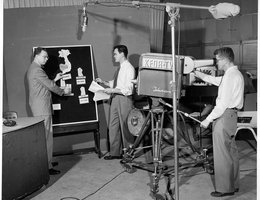 Nebraska Educational Television’s early studio, 1954