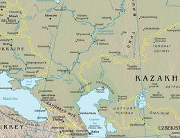 Map of Commonwealth of Independent States that used to be the Union of Soviet Socialist Republics, including Russia. Created by the U.S. Central Intelligence Agency.