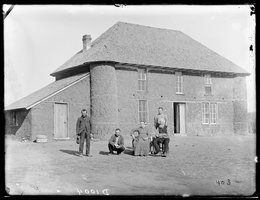 Isadore Haumont’s two-story sod house on French Table north of Broken Bow, Custer County, Nebraska, 1886