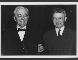 Senator George Norris (left) and Professor John P. Senning