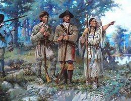 "Lewis and Clark at Three Forks" by E. S. Paxson, 1912; York is depicted second from the left