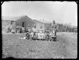 The Shores families near Westerville, Custer County, Nebraska, 1887